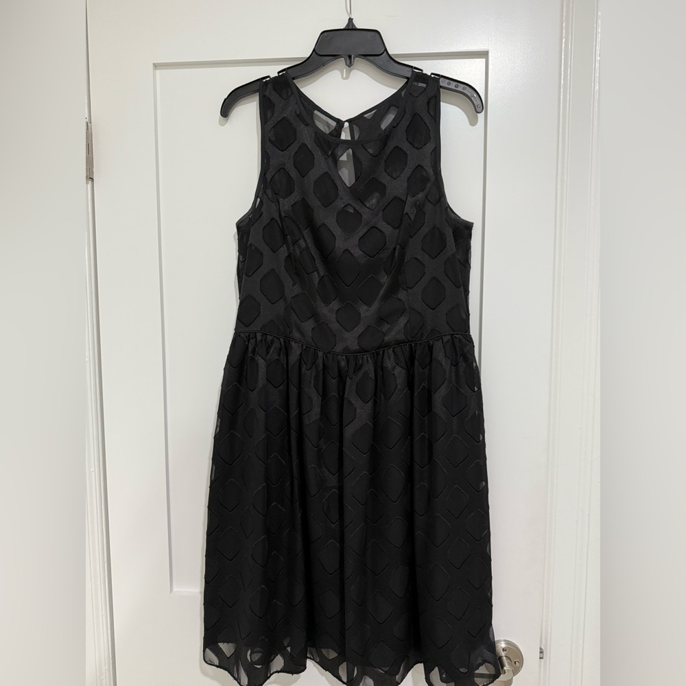 Banana Republic semi-sheer sleeveless dress with diamond pattern
